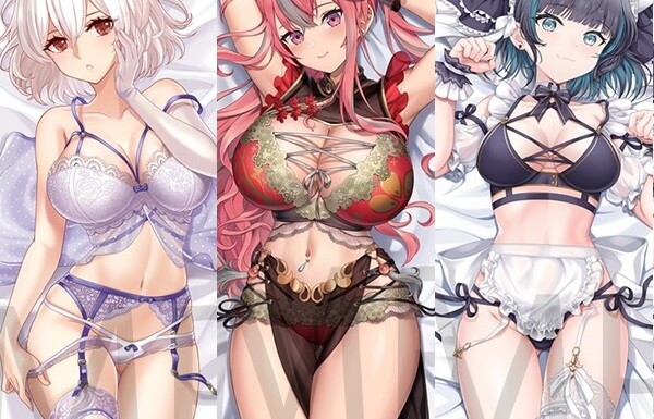 『アズールレーン』エロいランジェリー姿のベッドシーツやおっぱいアイマスクなどエログッズ！