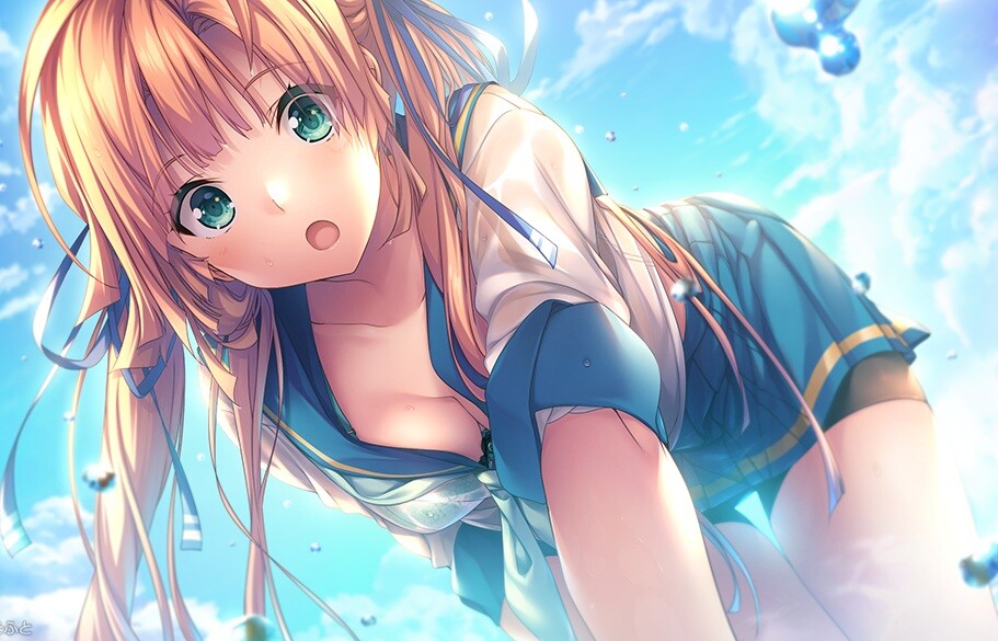 スイッチ版『アマナツ～Perfect Edition～』えっちな女の子の下着が透けてるエロイベントCG