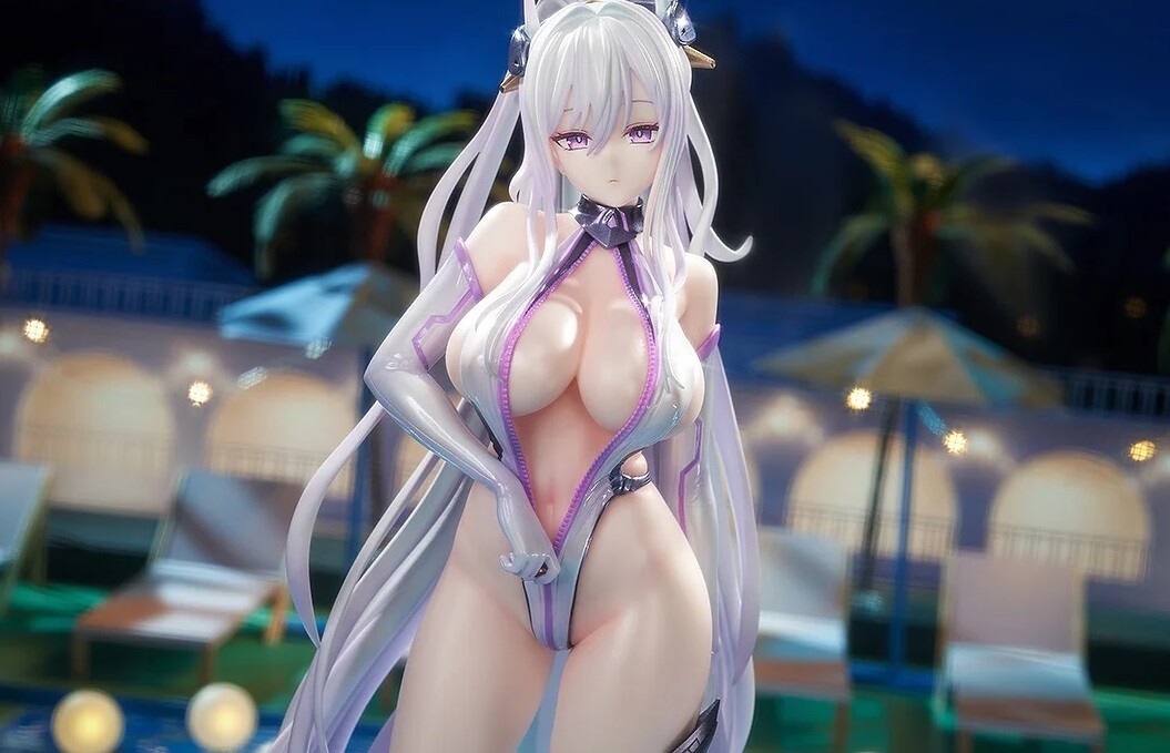 『アズールレーン』キアサージの水着のチャック下ろして全部丸見えのドスケベフィギュア！
