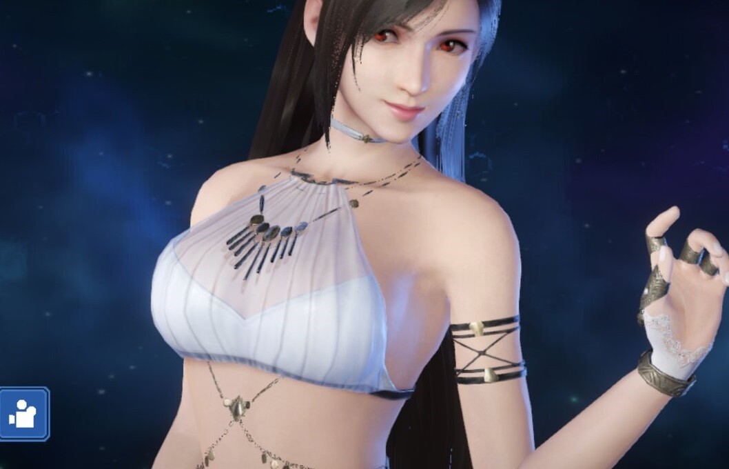 『ファイナルファンタジー7 エバークライシス』ティファのえっちなスケスケ水着のエロ衣装！