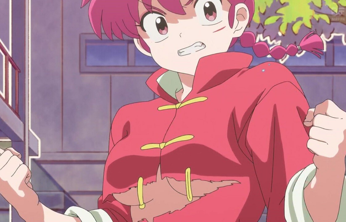 アニメ『らんま1/2』4話でらんまのおっぱいがポロリしちゃって丸出しのエロシーンなど！