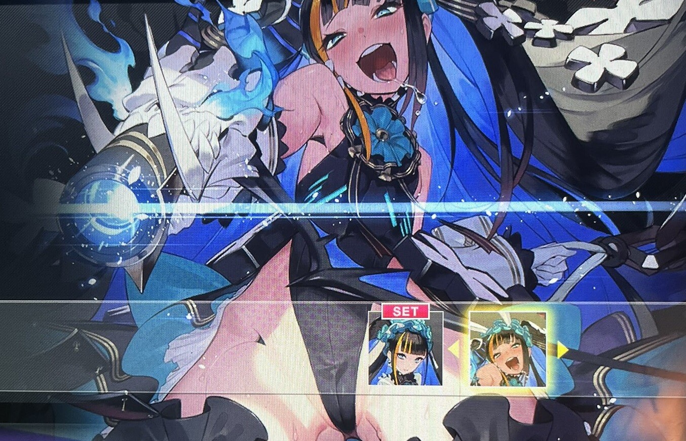 『チュウニズム』エロいドスケベ発情表情でえっちすぎるハイレグで丸見え衣装のエロ女の子