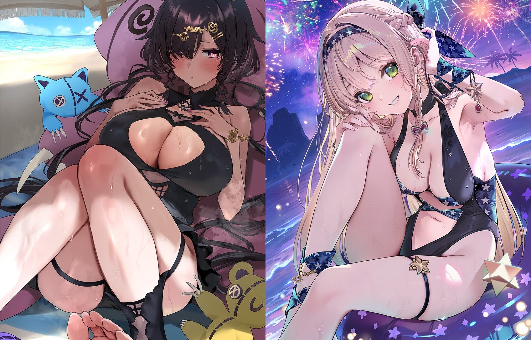 『レスレリアーナのアトリエ』えっちすぎるムチムチおっぱい女の子たちのエロ水着イラスト！