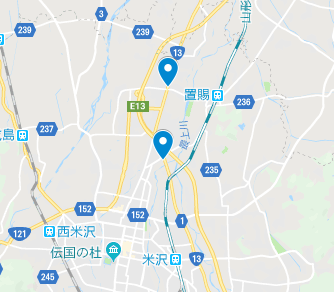 米沢市 地図