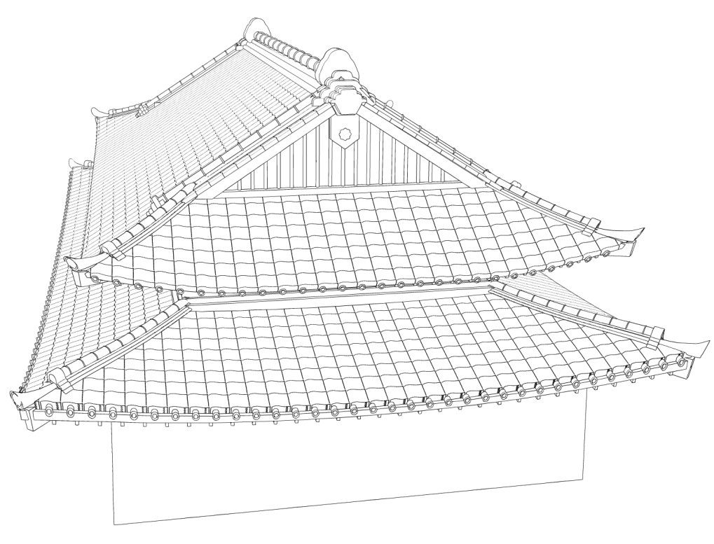 瓦屋根を作る 初心者のblender日記