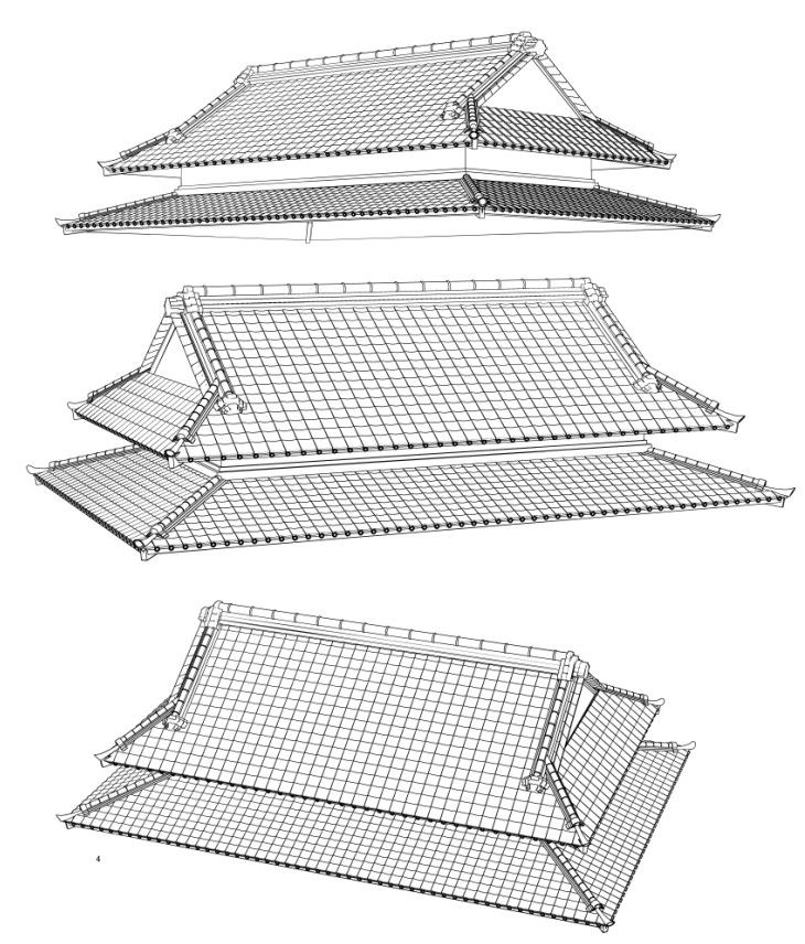 瓦屋根を作る 初心者のblender日記