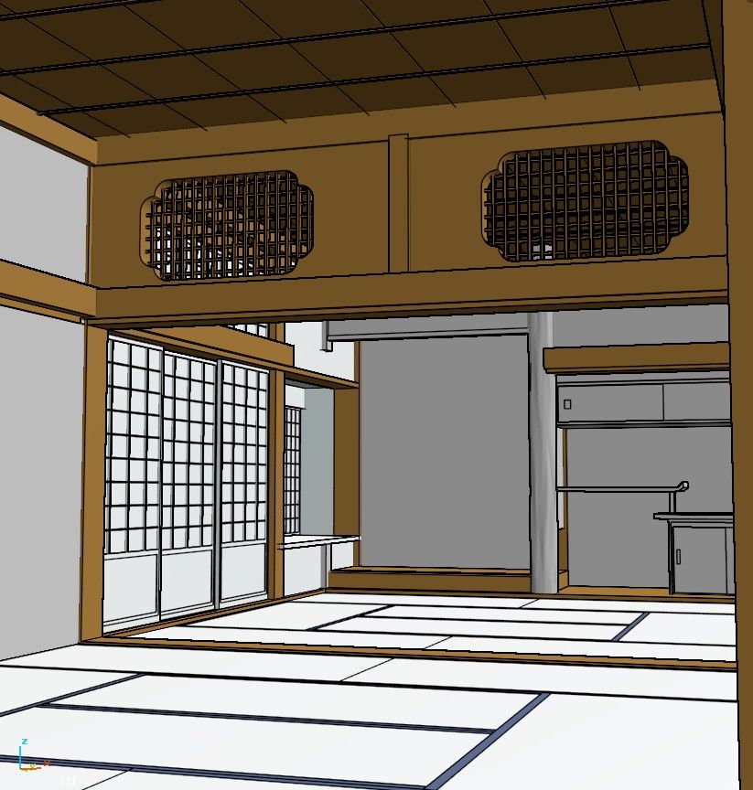 和室作りかけ 初心者のblender日記 和室作りかけ 初心者のblender日記