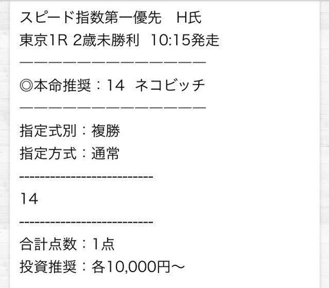 10月15日Site複勝