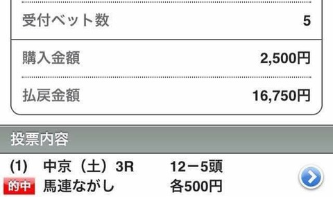 ７月２３日マーベラス　16,750円