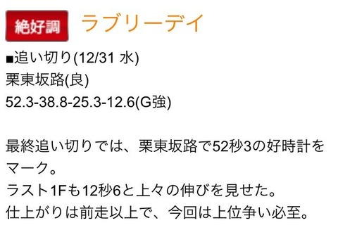 ウマセン ラブリーデイ