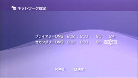 ネットワーク設定 DNS