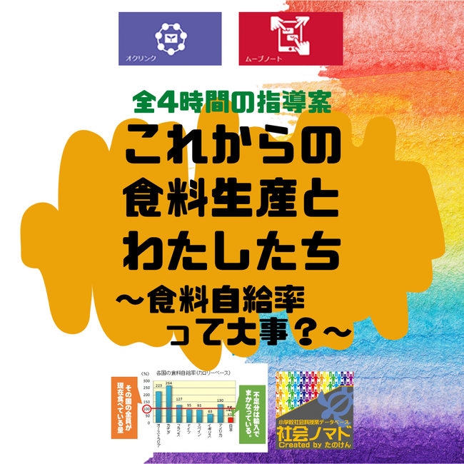 5年「これからの食料生産とわたしたち～食料自給率って大事？～」2022年度ver.指導案（単元計画・ワークシート・資料・パワポ資料）社会科 ...