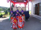 愛宕祭り 胴屋台の前で