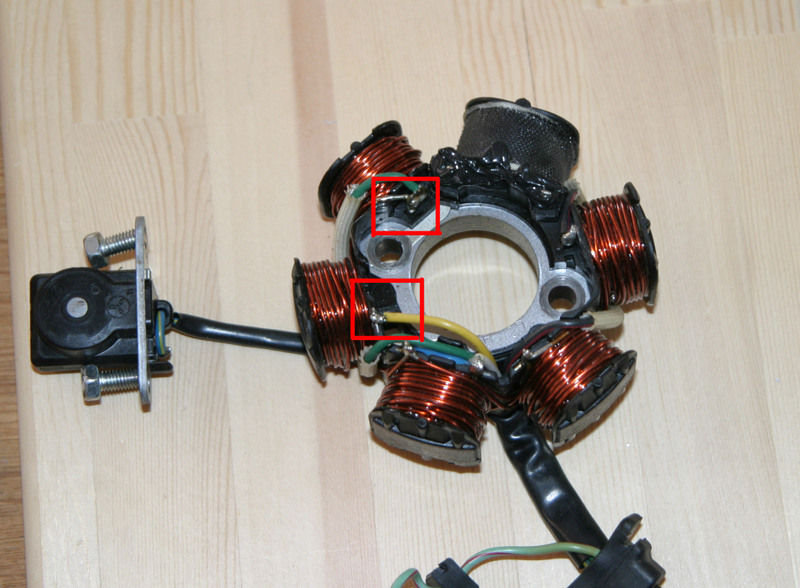 モンキー　純正ジェネレーターコイルセット　デンソー　12ｖ　ゴリラ　ダックス　シャリィ　カブ　リトルカブ　モトラ　修理　レストア モンキー デンソー 全波加工 12v ジェネレーターコイル ダックス ゴリラ