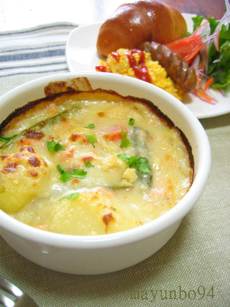 鮭とアスパラのシチュー Mayunbo日記