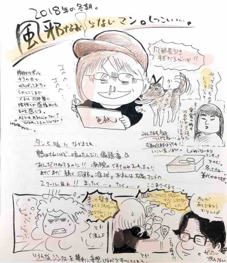 今年の風邪がひつこい まゆたろ日記