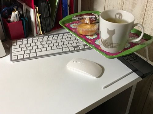 お皿収納ラックにトレー