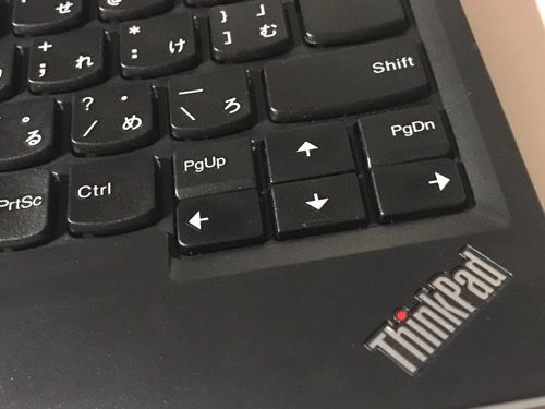 thinkpadキーボード キーのアップ写真
