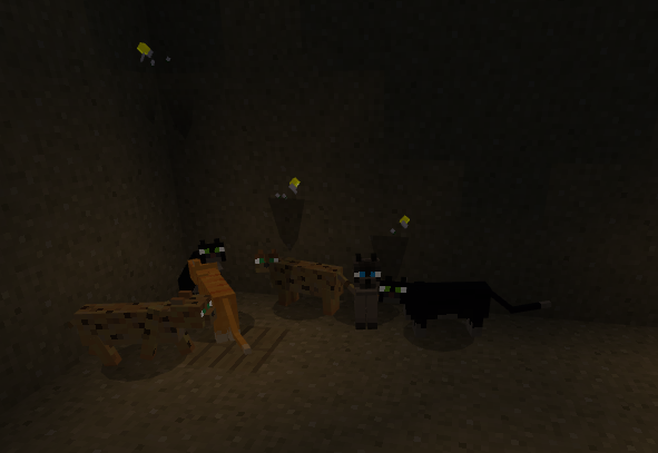 ヤマネコとコウモリ マイクラbe 和風なテクスチャの尻叩き用