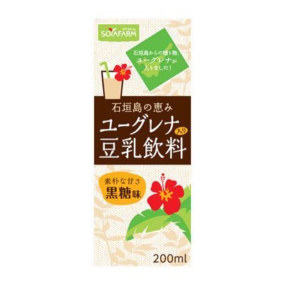 石垣産 ユーグレナ入り豆乳飲料 黒糖味