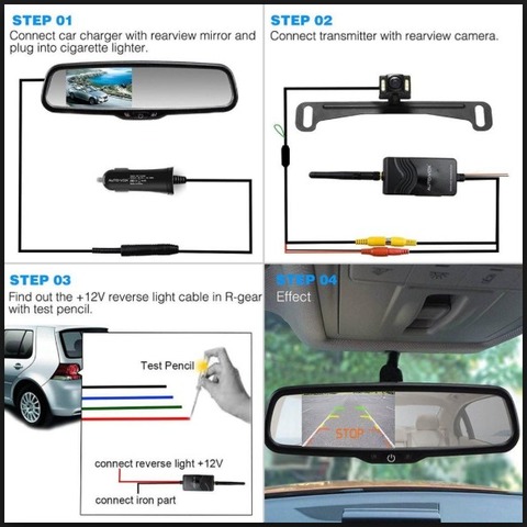 how to wire a backup camera to the reverse light