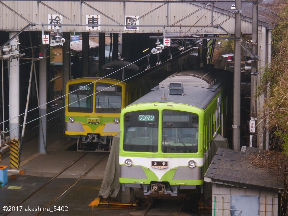 検車区の「若葉」と「なの花」