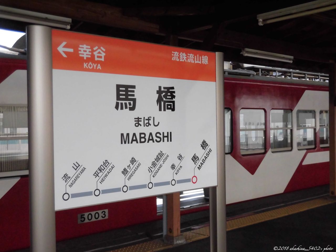 馬橋駅、新タイプ駅名標