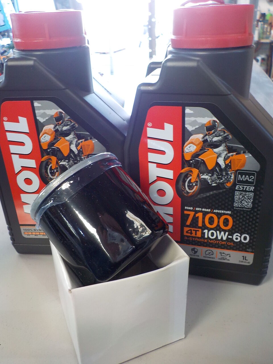 ZX-10R オイル フィルター 交換 MOTUL 7100 10W60 ZXT00C '04