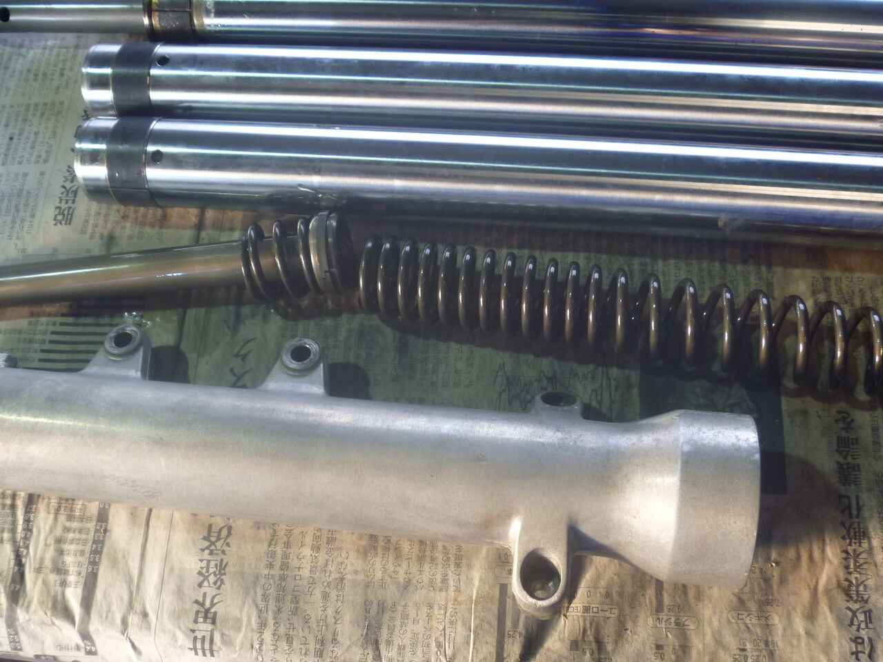 CB400SF フロントフォーク オーバーホール済み NC39 左右セット 塗装