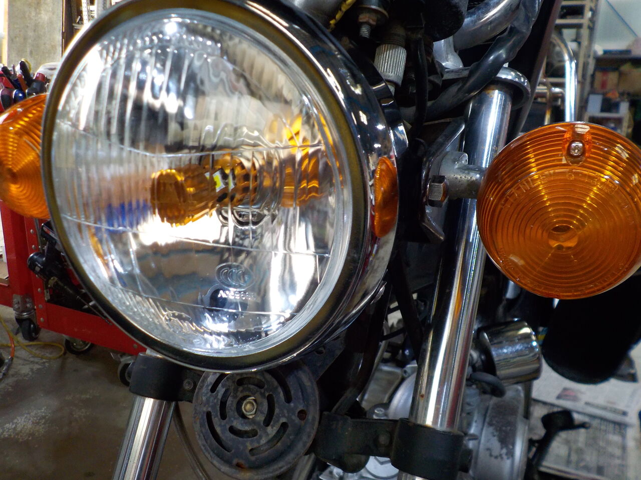 アメリカンダックス バイク用ヘッドライト・ウィンカーセット 楽天市場】エナジープライス レトロヘッドライト&ウィンカー