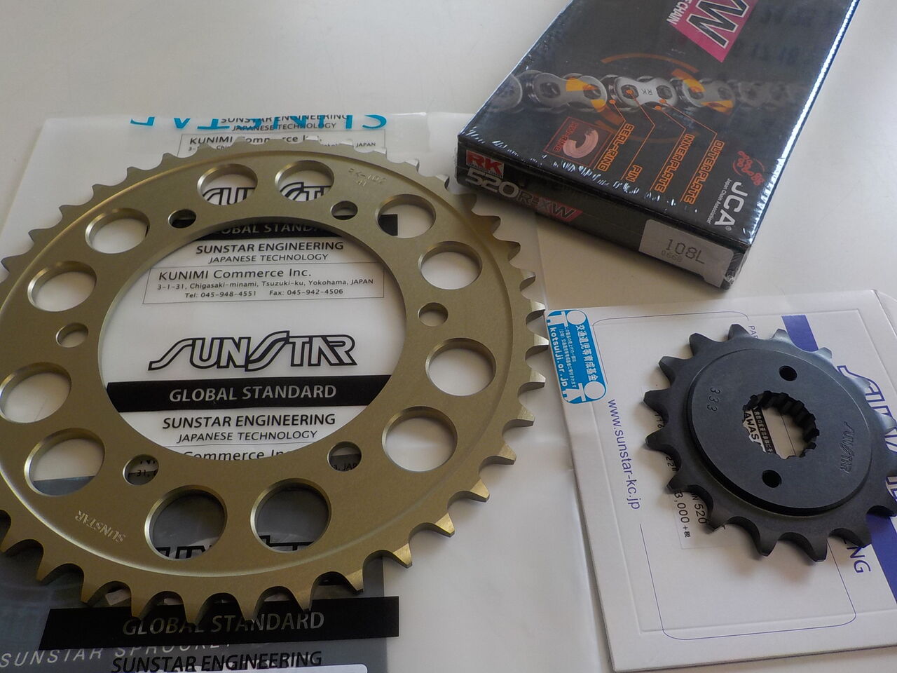 ゼファー400スプロケットチェーン