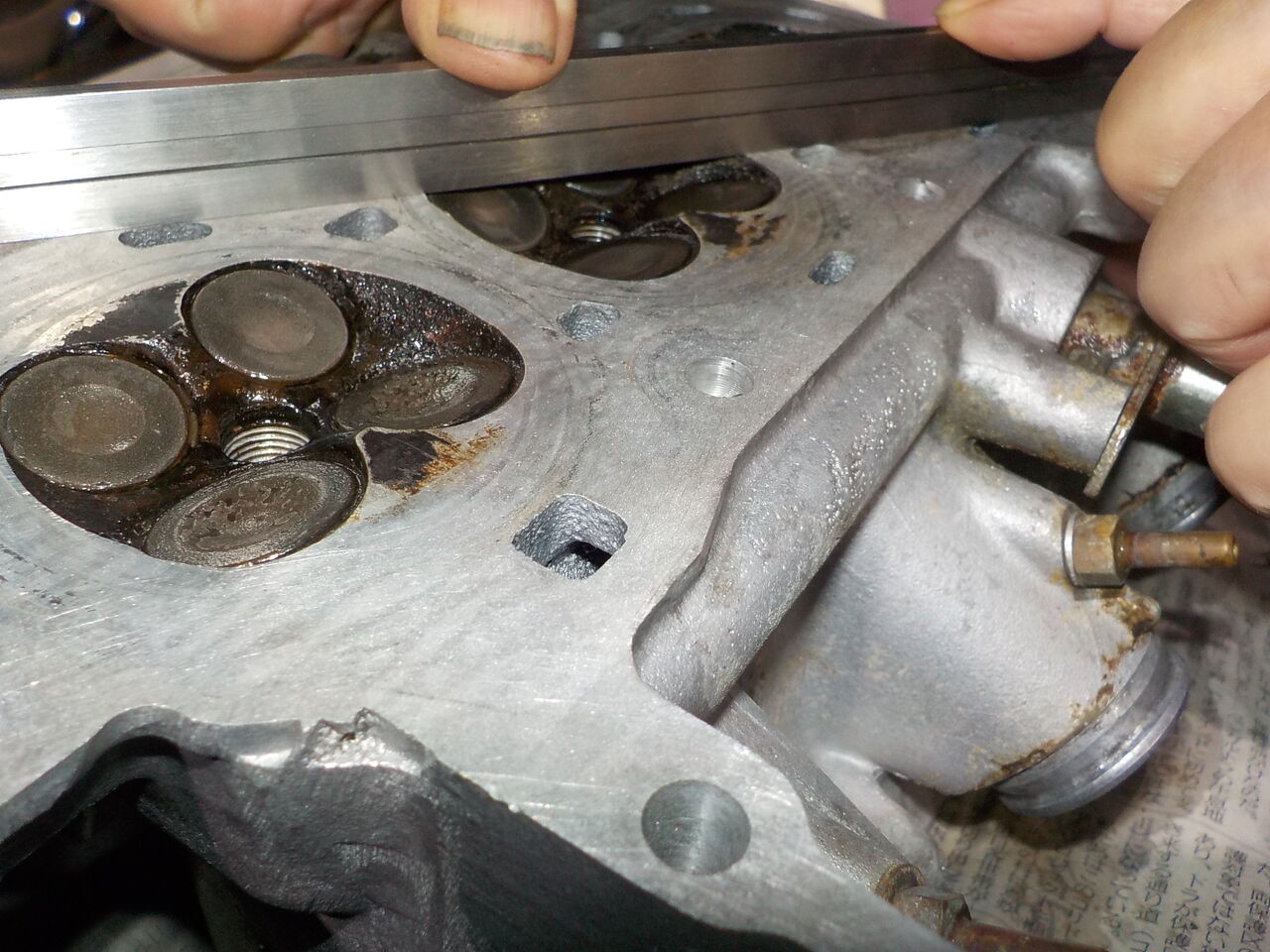 CBR250RR MC22 シリンダーヘッド 平面度 測定 修正 : MC Craft