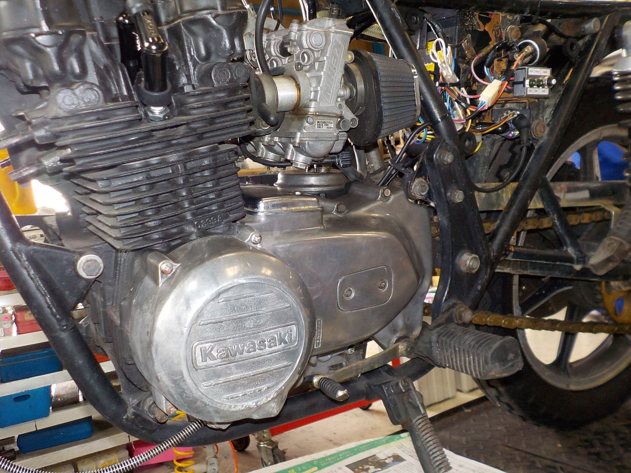 Z400fx オイル漏れ 修理 絶版バイク レストア メンテ