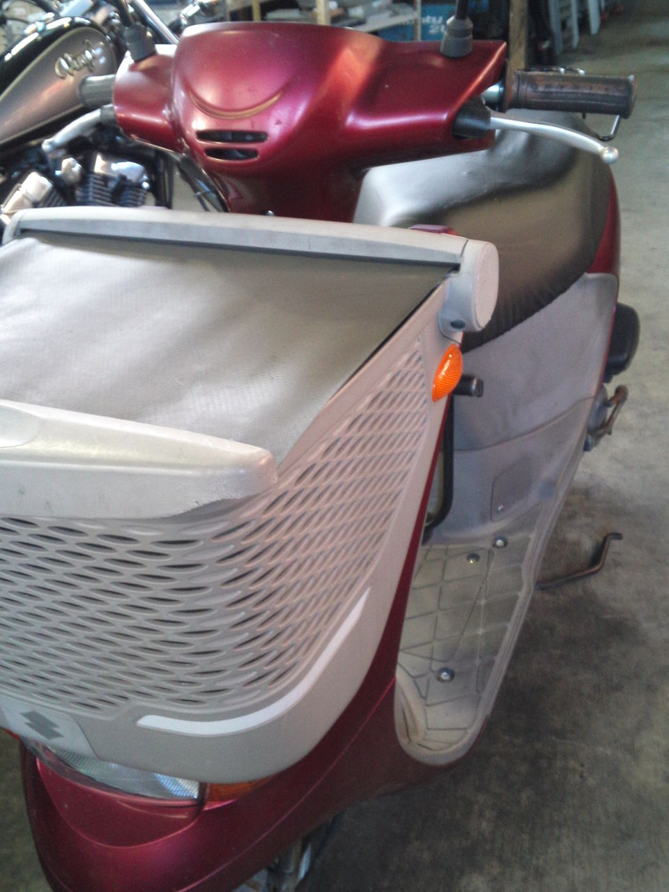 CA43A レッツ4 バスケット ワインレッド タイヤ前後/バッテリー/ベルト/ローラーなど新品交換済み CA43A レッツ4 バスケット ワインレッド 後タイヤ/ベルト/バッテリー