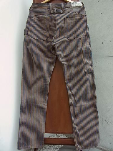 TRACKWALKER OVERALLS - INDIGO×BROWN EXPRESS STRIPE : McFly