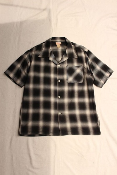 OMBRE CHECK OPEN COLLAR SHIRT (1)