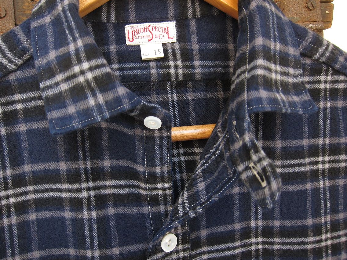 FREEWHEELERS - 1913 CONDUCTOR SHIRT (NAVY×GRAY×LIGHT GRAY) : McFly
