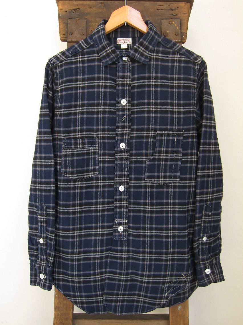 コンダクターシャツ1913 FREEWHEELERS - 1913 CONDUCTOR SHIRT (NAVY×GRAY×LIGHT GRAY) : McFly