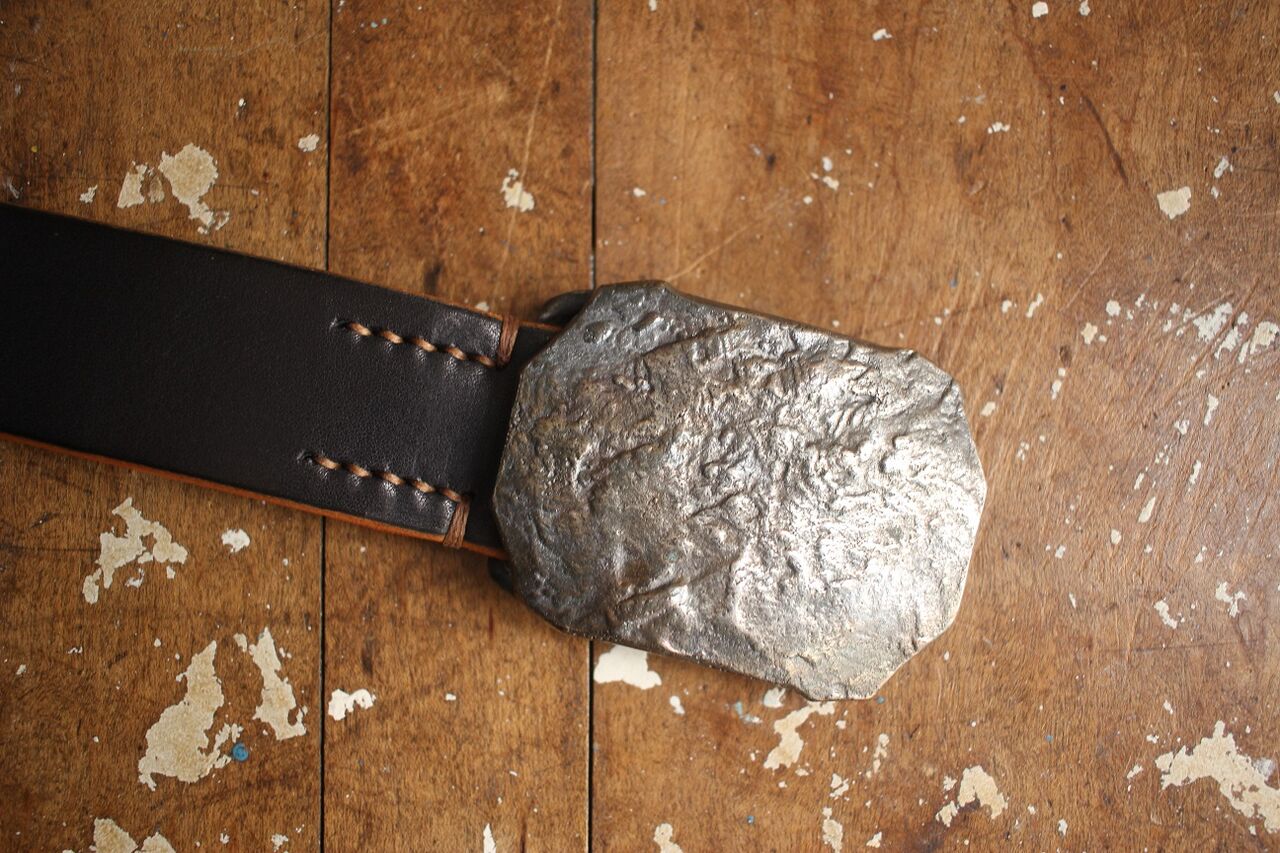 マニフォールドレザー　ベルト　SWORD TIP BELT 34インチ相当 MANIFOLD / SWORD TIP BELT : McFly （マクフライ） Vintage