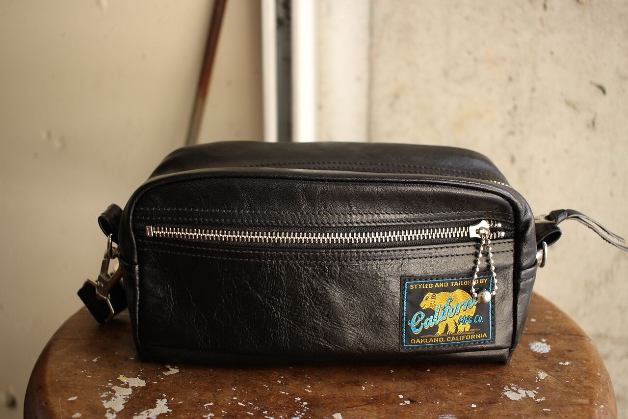 Rainbow Country / LEATHER SHOULDER POUCH (BLACK) / 2020 model 