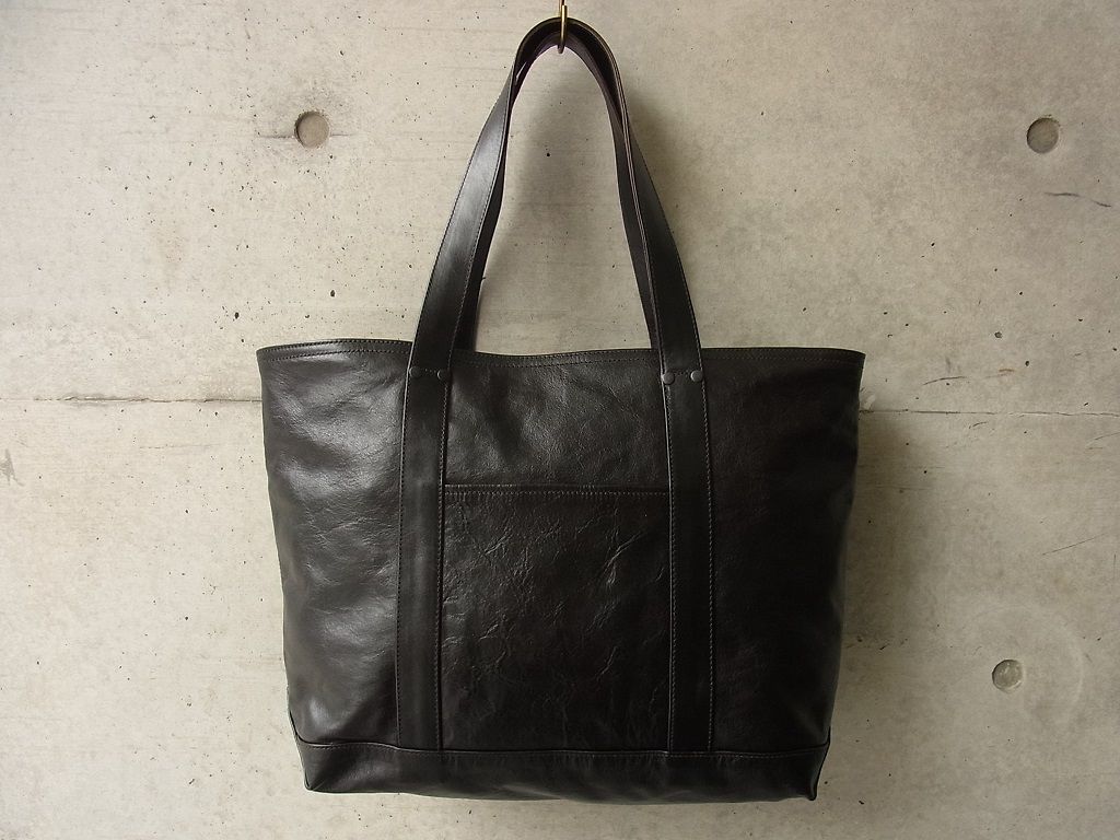 Rainbow Country - LEATHER TOTE BAG (BLACK,SEAL BROWN) : McFly