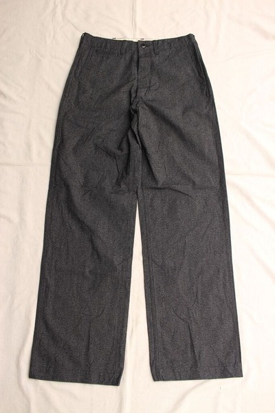BLACK CHAMBRAY TROUSERS WIDE STRAIGHT (1)