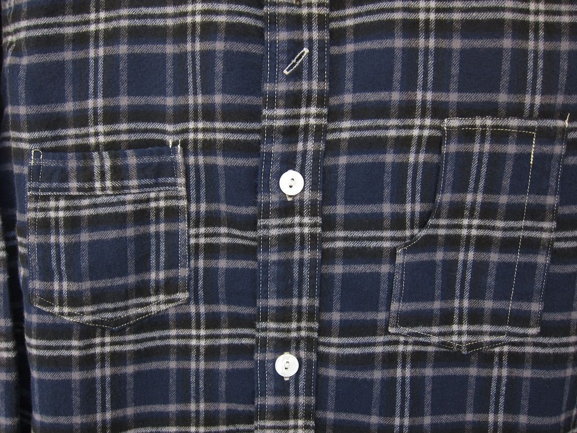 FREEWHEELERS - 1913 CONDUCTOR SHIRT (NAVY×GRAY×LIGHT GRAY) : McFly
