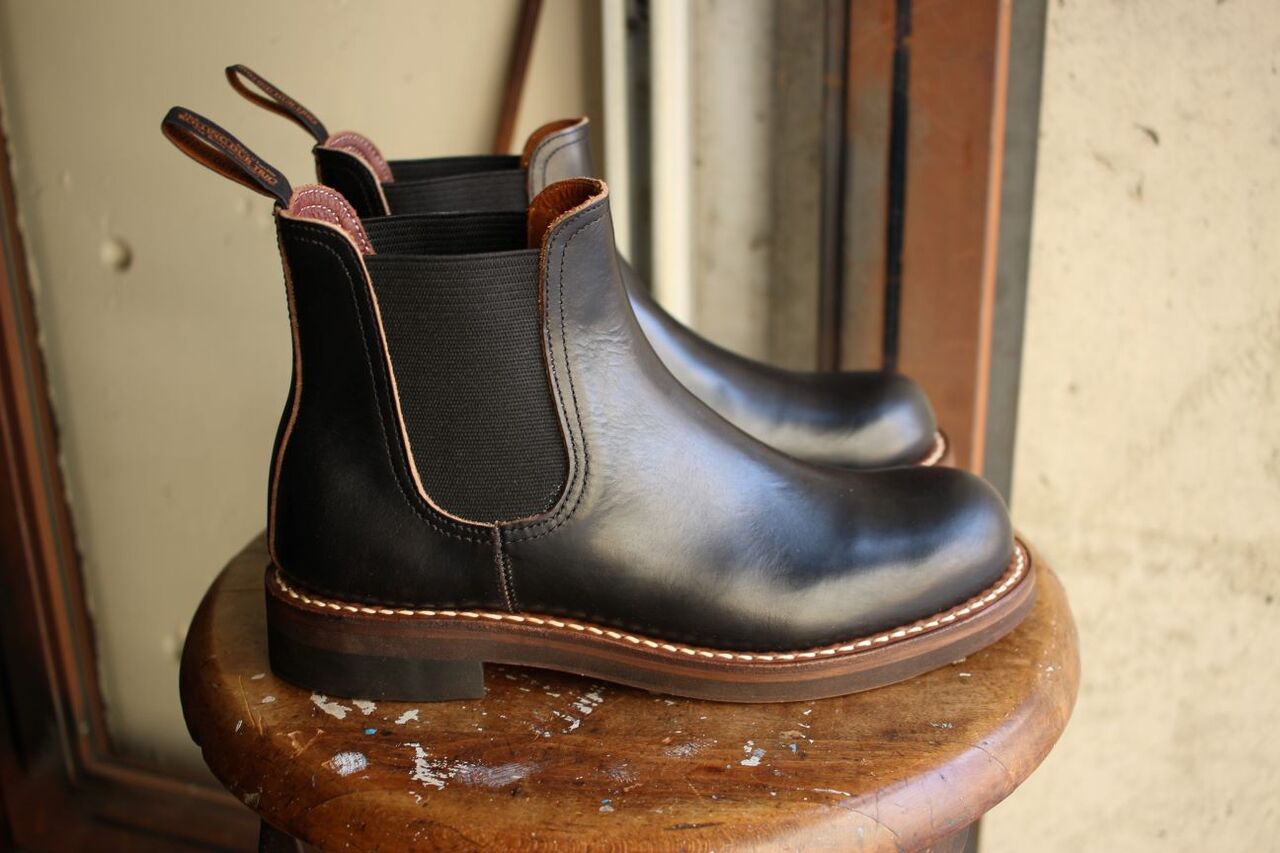 ROLLING DUB TRIO ブラックスエード サイドゴアブーツ stan