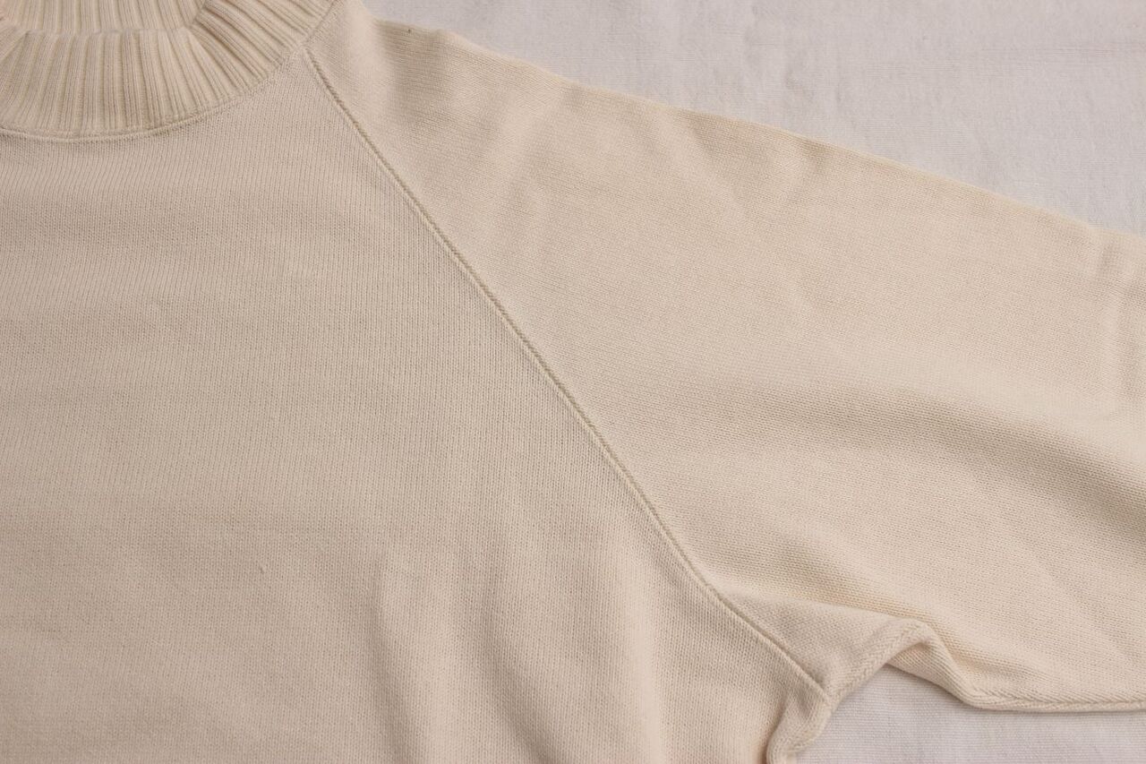 WORKERS / Cotton Raglan Sweater (White,Faded Black,Burgundy 