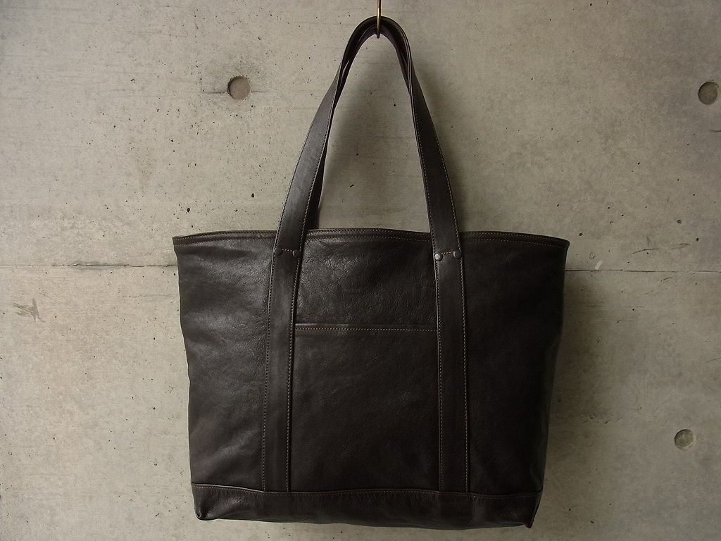 Rainbow Country - LEATHER TOTE BAG (BLACK,SEAL BROWN) : McFly 