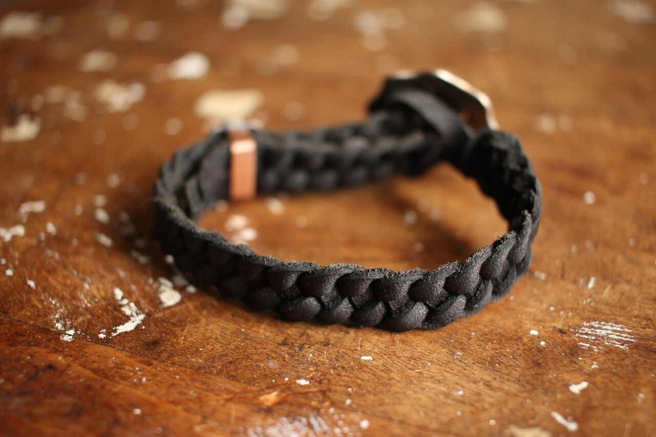 バーンストーマーズ　ブレスレット BARNSTORMERS / Mid 1960s Cowhide Braided Bracelet,Sterling