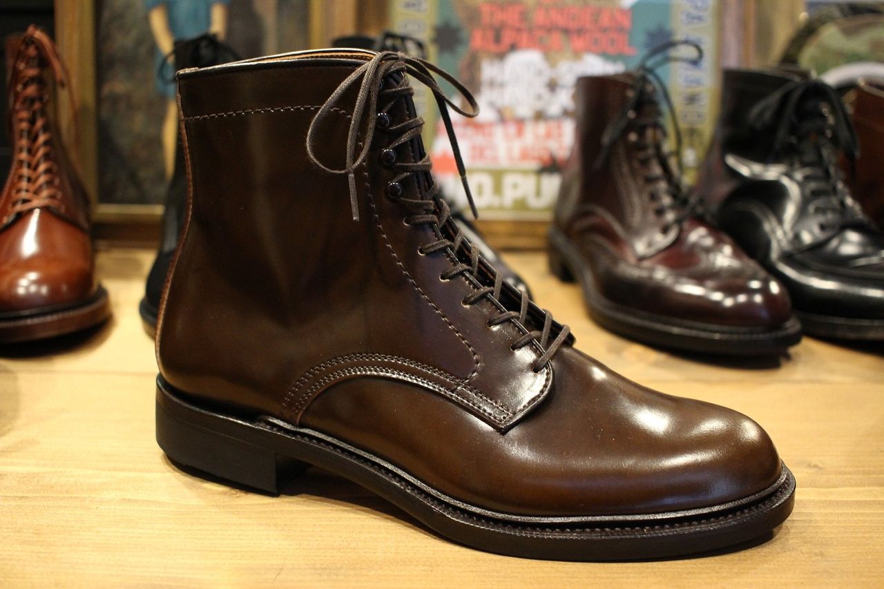 MAKERS PLANE BOOTS CORDVAN CDVN-09 メイカーズ 6 1/2 6.5 24.5 メイカーズ プレーンブーツ コードバン　ブラック　ALDEN オールデン