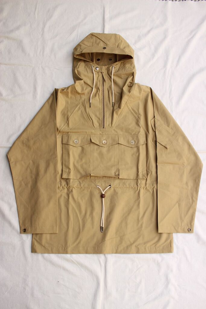HAWKWOOD MERCANTILE / TRYFAN ANORAK (KHAKI VENTILE,NAVY VENTILE