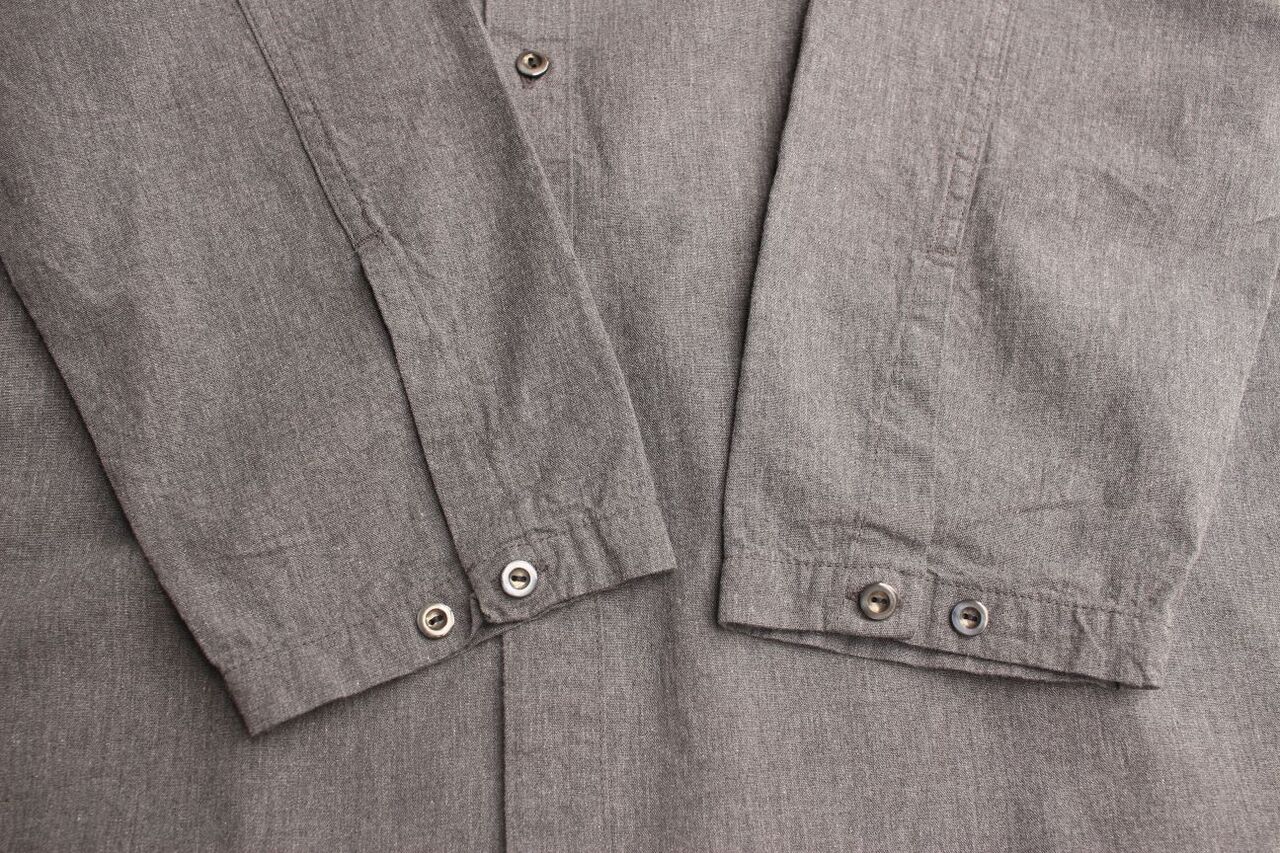 WORKERS / Sleeping Open Front Shirt (Black Chambray) : McFly